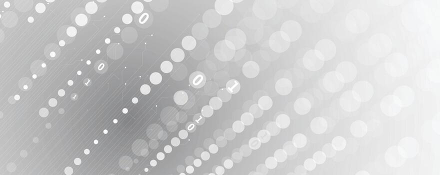 abstract white circles background with a white light vector