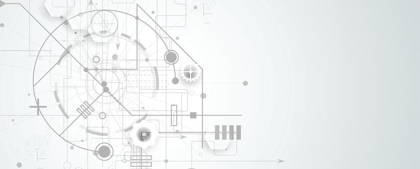 technology circuit background with a circle and arrows vector
