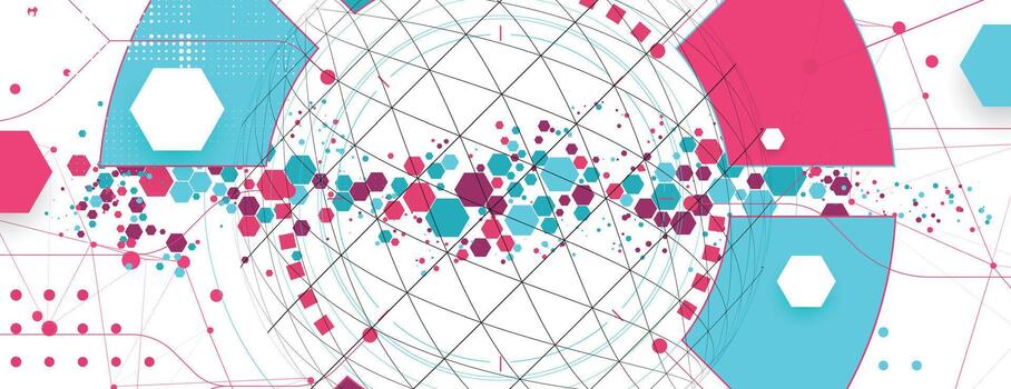 a colorful abstract background with many different shapes vector