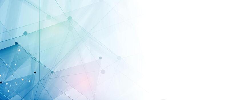 abstract blue science background with lines and dots vector