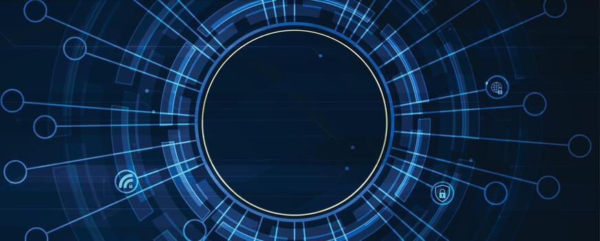 a futuristic background with a circle in the center vector