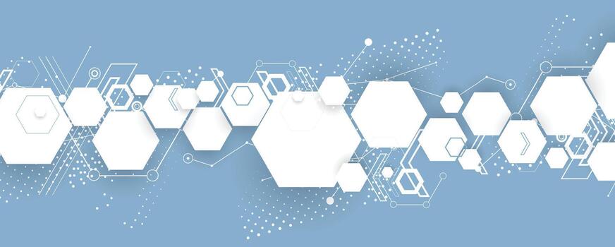 un blanco antecedentes con hexágonos y líneas vector