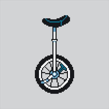 Pixel art illustration Circus Unicycle. Pixelated Unicycle Acrobat. Circus Unicycle Acrobat Icon pixelated for the pixel art game and icon for website and game. old school retro. vector