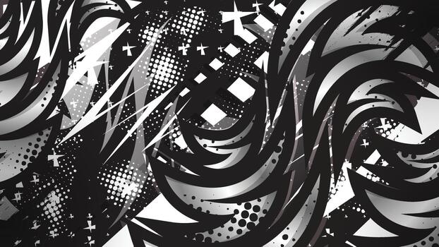Abstract Monochrome Swirl Grunge Racing Background with Dynamic Vortex Effect vector