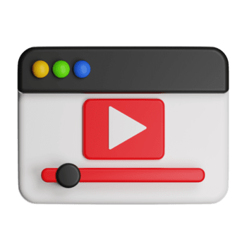 Online player interface with play button and progress bar png