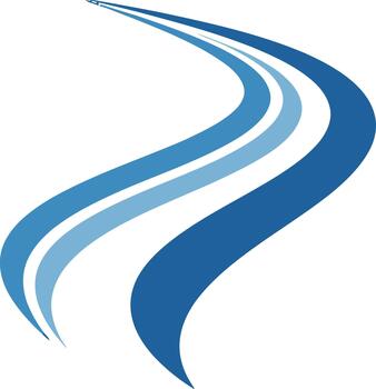 Dynamic Abstract Blue Swirls Art - Fluid Movement and Serene Design vector