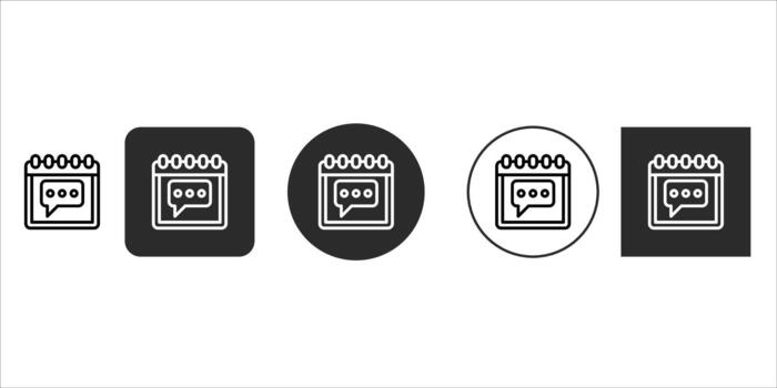 calendario con habla burbuja icono colocar, representando programado mensajes, evento recordatorios, comunicación, y cita notificaciones, aislado en vector