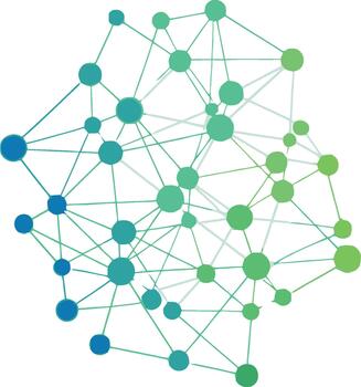 Abstract digital network structure with interconnected nodes and lines, a versatile graphic representing technology, communication, and data systems vector