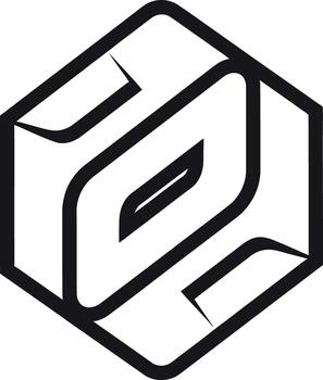 Abstract Hexagon Design Element for Graphic Projects and Logo Inspiration vector