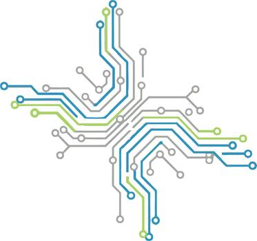 Abstract Circuit Board Design A Modern Digital Asset vector