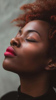 A Thoughtful Moment Captured, Revealing Deep Contemplation and Tranquility in Her Expression photo