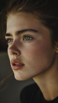 An Athlete Displays Intense Concentration While Preparing for Competition or Practice photo