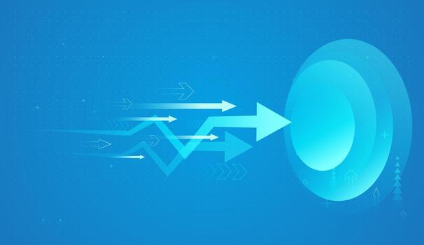 Abstract arrows showing direction and progress vector