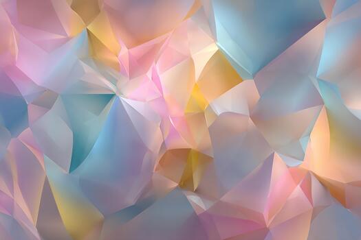Abstract pastel polygon pattern with smooth gradients creating a soft modern geometric background photo