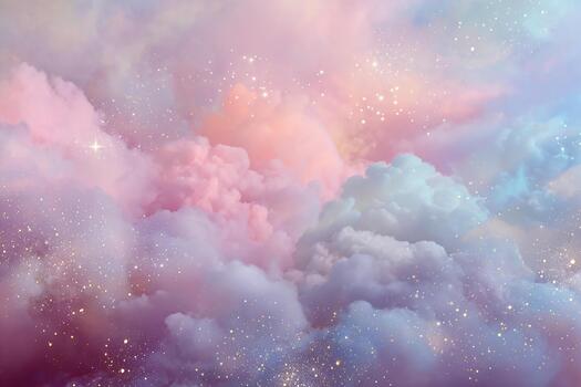 etéreo suave degradado con nubes y sutil destellos productor un tranquilo soñador resumen fondo de pantalla foto