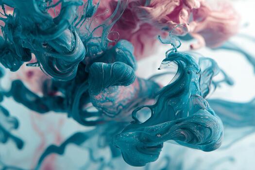 Elegant ink swirl in water creating a calm abstract wallpaper with smooth flowing artistic patterns photo