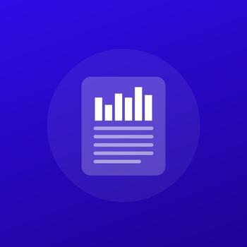 performance report icon, transparent design vector