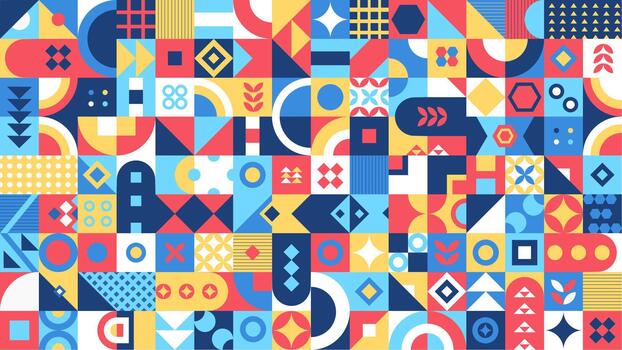 a colorful abstract pattern with geometric shapes vector