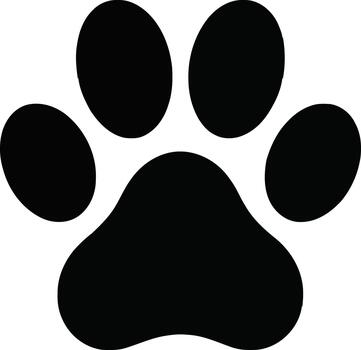 PawMark A Minimal Transparent Paw Print Icon on a Clean White Canvas vector