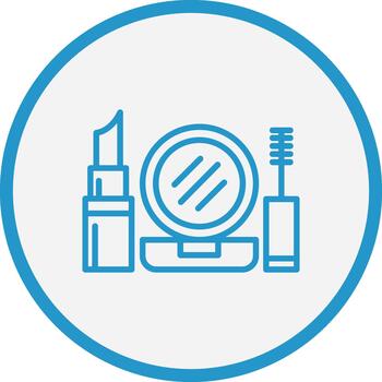 Make Up Kit Interface Line Graphic vector