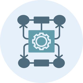 Cloud Computing Color Stroke Symbol vector