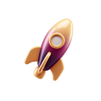 3d razzo icona con vivace pendenza colori che rappresentano avviare lanciare e innovazione isolato su trasparente sfondo png