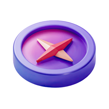 tre dimensionell annullera knapp ikon med lila gräns och x mark isolerat på transparent bakgrund png