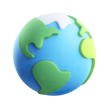 3d icona di il terra mostrando continenti e oceani con un' liscio superficie isolato su trasparente sfondo png