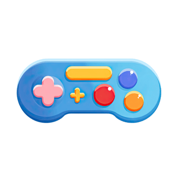 azul juego controlador con vibrante botones para interactivo juego de azar aislado en transparente antecedentes png