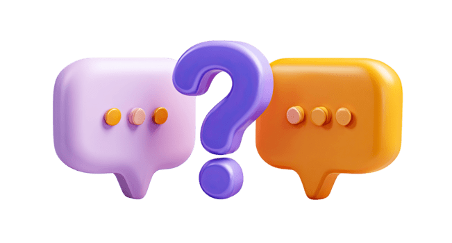 3d Rede Luftblasen und ein Frage Kennzeichen Darstellen Anfrage und Diskussion isoliert auf transparent Hintergrund png