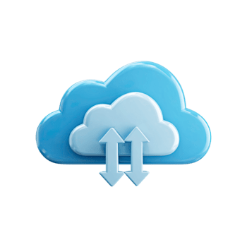 nuvem Informática dados troca ícone com dois Setas; flechas para Envio e baixar isolado em transparente fundo png