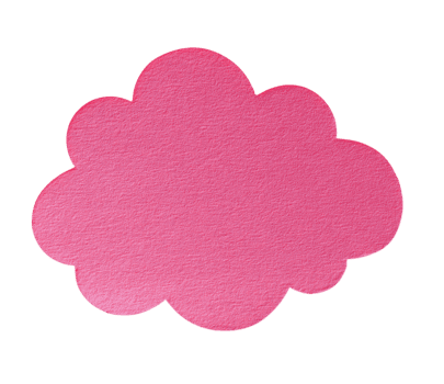 rosa nube forma con morbido arrotondato bordi e un' delicato carta piace superficie isolato su trasparente sfondo png