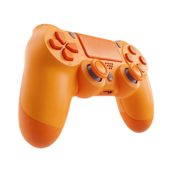 arancia gioco controllore con strutturato presa e di risposta pulsanti per giocando isolato su trasparente sfondo png