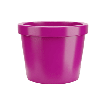 3d rendere di un' vivace fucsia colorato vuoto fiore pentola su un' trasparente sfondo png