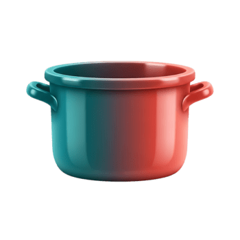 kleurrijk 3d weergegeven pot met helling kleur effect Aan een transparant achtergrond png