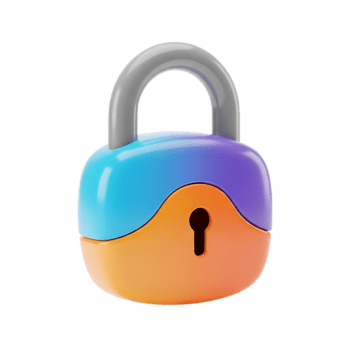 kleurrijk 3d geven van een hangslot Aan een transparant achtergrond illustreren veiligheid en privacy png