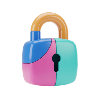 kleurrijk 3d geven van een beveiligen hangslot met een sleutelgat geïsoleerd Aan transparant achtergrond png