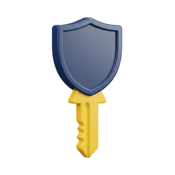 beveiligen sleutel concept met schild symbool illustreren digitaal bescherming Aan transparant achtergrond png