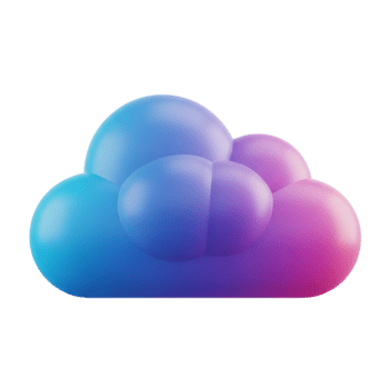 Gradient Wolke Computing Konzept 3d gerendert Symbol gegen ein modern transparent Hintergrund png