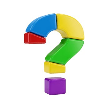 colorida 3d questão marca símbolo representando inquéritos quebra-cabeças e problema resolução conceitos png