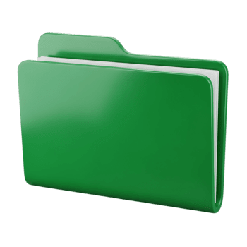 verde 3d render do uma Arquivo pasta contendo documentos em uma transparente fundo png