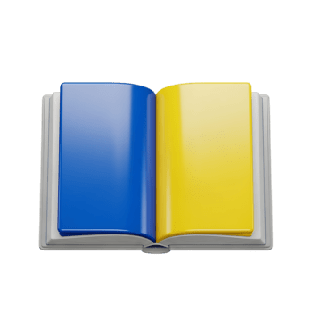 3d rendido aberto livro com azul e amarelo Páginas isolado em uma transparente fundo png