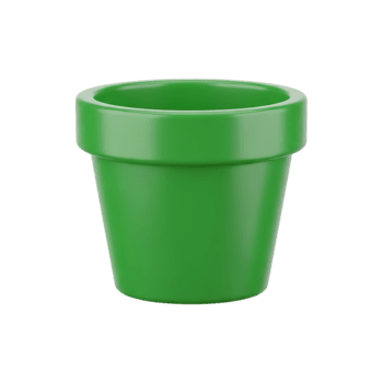 3d rendido ilustração do uma vibrante verde flor Panela com uma minimalista Projeto para conceitos png