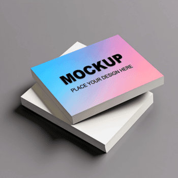 moderno piazza carta modello con pendenza design su un' minimalista grigio sfondo psd