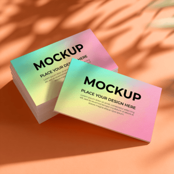 pendenza attività commerciale carta modello con palma foglia ombre psd