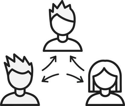 personas comunicado y redes vector