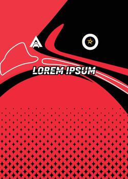 Abstract graphic design with red colors vector