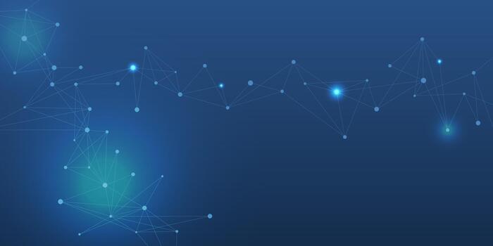 Abstract technology with connecting dots and lines. Global network connection, internet connection and big data visualization concept vector