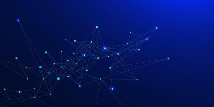 resumen futurista red conexión tecnología con conectando puntos y líneas. minimalista sitio web encabezamiento o bandera antecedentes. adecuado para médico, Ciencias y tecnología vector