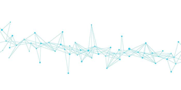 Abstract connecting dots lines for network connection technology background. Website header or banner with plexus design concept vector